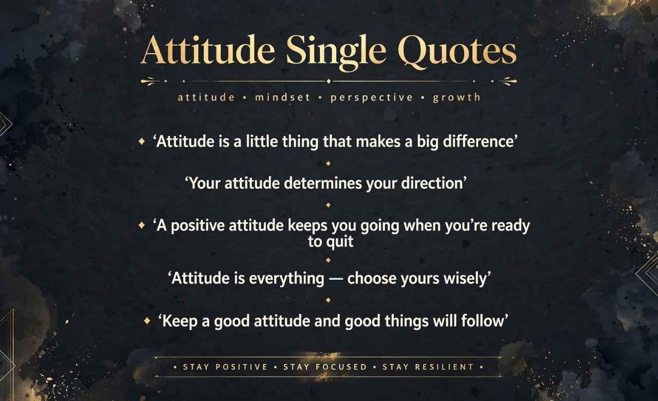 Attitude Single Quotes