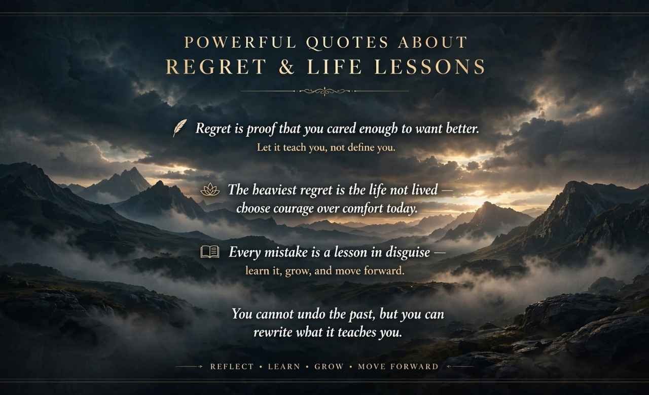Powerful Quotes About Regret and Life Lessons
