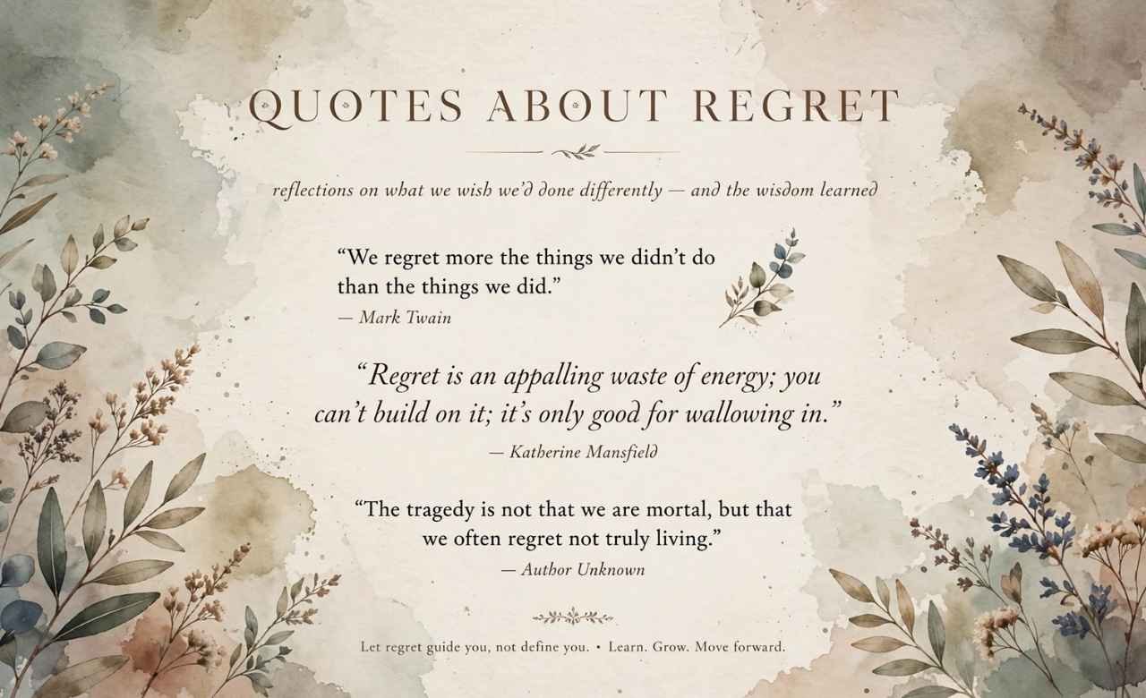 Quotes About Regret