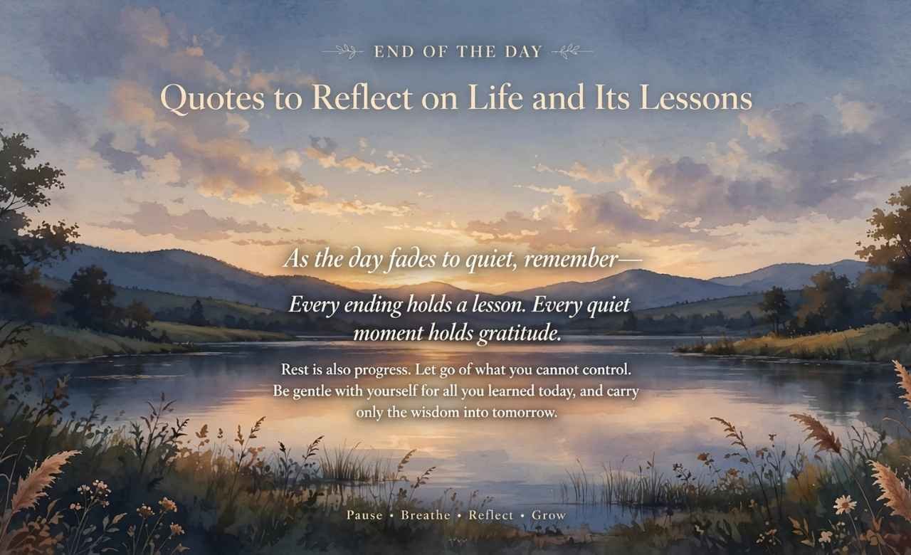 End of the Day Quotes to Reflect on Life and Its Lessons