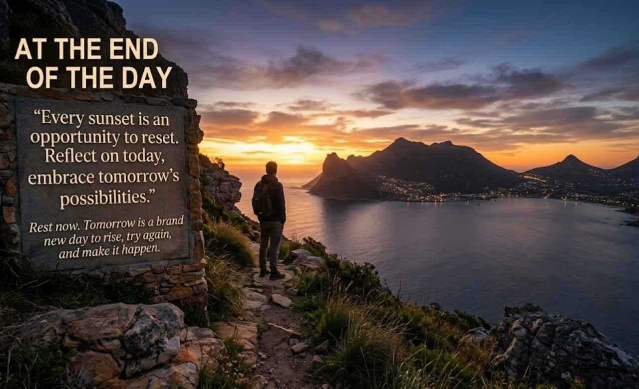 Motivational At the End of the Day Quotes for Tomorrow